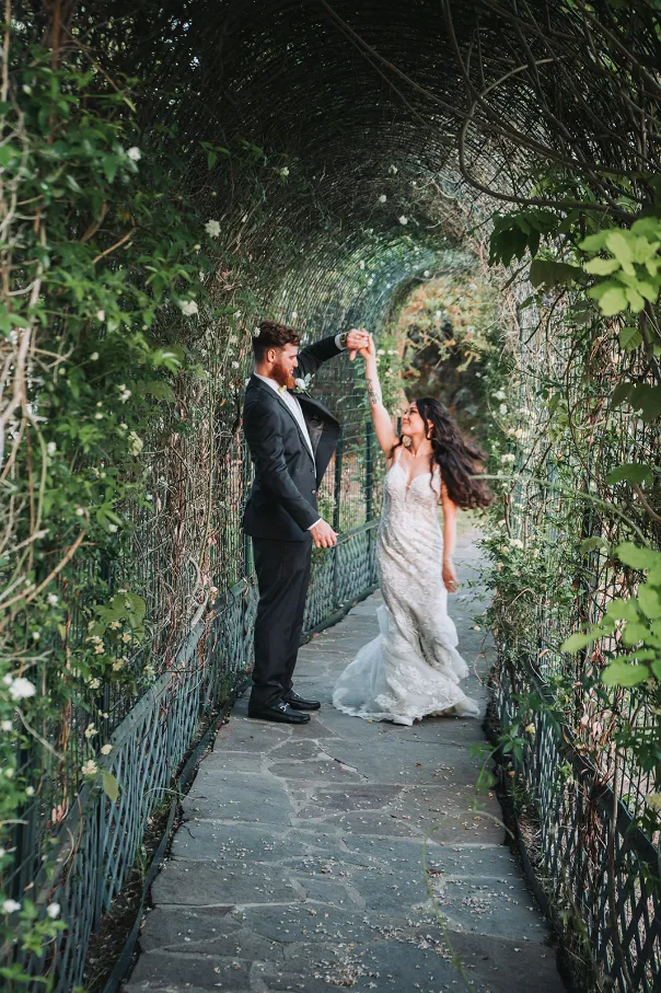 Bride and groom celebrating at their bundled Roc Creatives wedding
